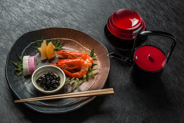 典型的なおせち料理 General Japanese New Year dishes(osechi)