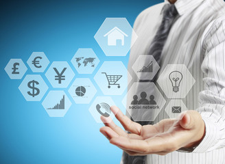  virtual icon of social network