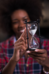 portrait of a young successful African-American woman in modern