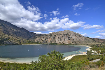 Obraz na płótnie Canvas View of the Lake Kourna, Crete