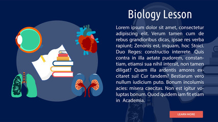 Biology Lesson Conceptual Banner