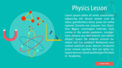 Physics Lesson Conceptual Banner