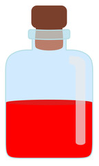 Square bottle with red potion