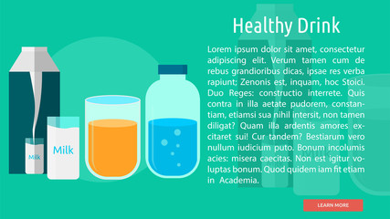 Healthy Drink Conceptual Banner
