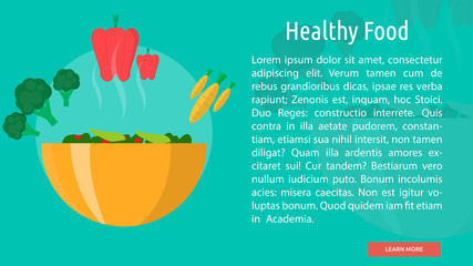 Healthy Food Conceptual Banner