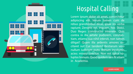 Hospital Calling Conceptual Banner