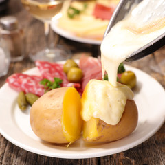 raclette cheese and potato