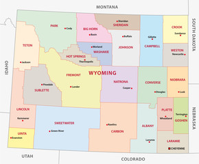 wyoming administrative map