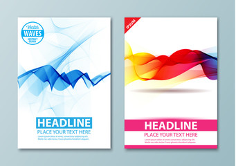 Modern abstract brochure, report or flyer design template