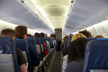 Many people inside plane