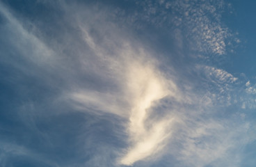 Evening sky and clouds