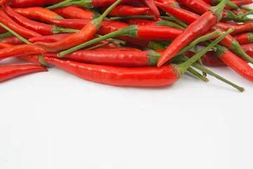 Fotobehang red chili pepper isolated © onairjiw