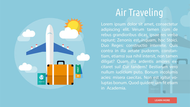 Air Traveling Conceptual Banner