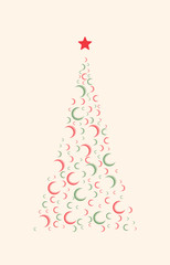 Fototapeta na wymiar Christmas tree , Merry christmas and happy new year