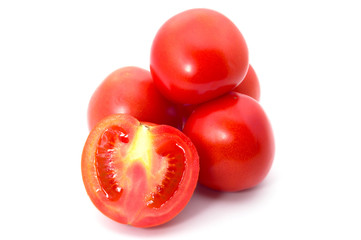 Tomatos isolated on white background