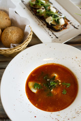 Ukrainian or Russian borscht soup