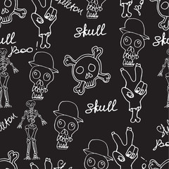 Vector Halloween Seamless Background.