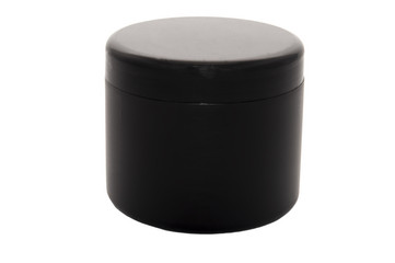 Plastic jar of black color