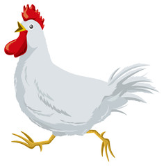 走るニワトリのイメージイラスト