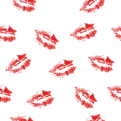 Seamless pattern lip print