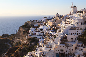 Sunset view from Oia, Santorini island, Greece
