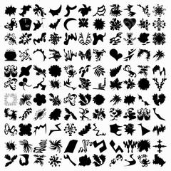 Set of abstract black symbols for your design