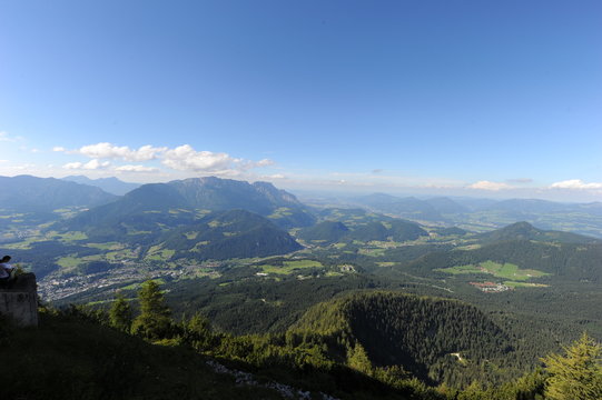 Overview from the top of the Eagles Nest, Kehlsteinhaus, Germany