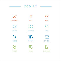 Zodiac symbols.