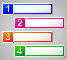 Obraz premium four numbers banners