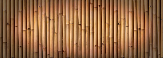 Crédence de cuisine en verre imprimé Indonésie Bamboo fence