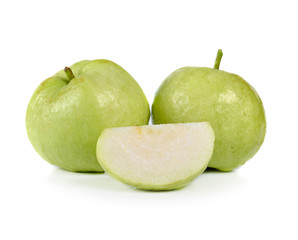 Guavas isolated on white background