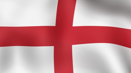 Obraz premium Flag of England, fluttering in the wind. 3D rendering.