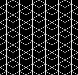 Vector modern abstract geometry grid pattern. black and white seamless geometric background . subtle pillow and bed sheet design. creative art deco. hipster fashion print