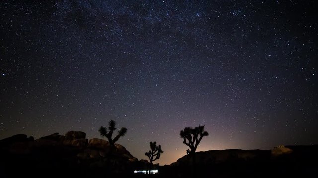 North Star Timelapse With Perseid Meteor Shower in Joshua Tree National Park