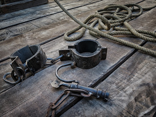 Shackles, medieval tool for deprivation of liberty