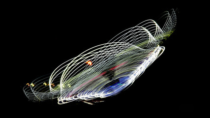 Light lines at night