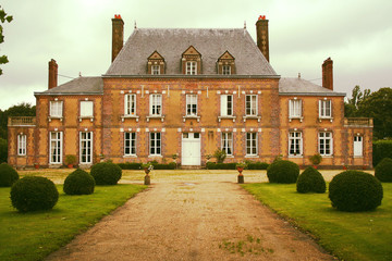 Manor house in Normandy, Rouen, France - obrazy, fototapety, plakaty