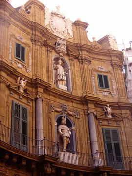Palermo, piazza quattro canti, Sicily , Italy 