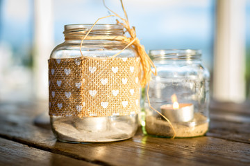 DIY Wedding decoration with hearts