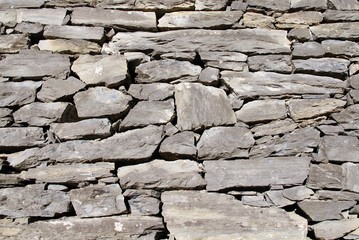 Trockenmauer, Wallis, Schweiz