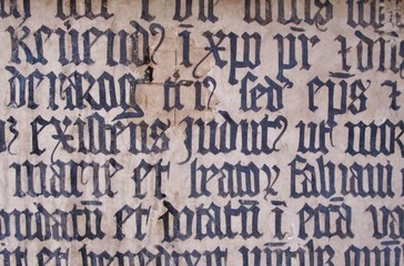 Gotische Inschrift, Kirche, Sion, Wallis