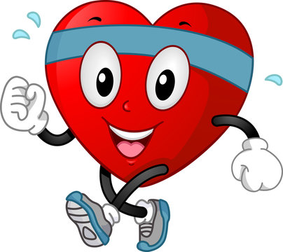 Mascot Happy Heart Jog