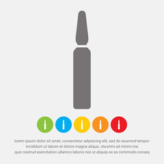 Medical ampule icon - Vector 