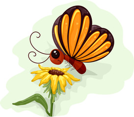 Butterfly Flower Pollination