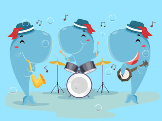Mascot Whale Music Band