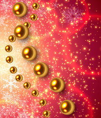 Christmas abstract background magic lights, 