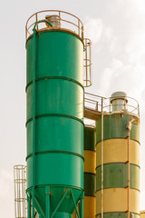 Color towers on chemical plant