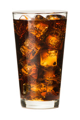 Coke cola soda pop isolated on white background for use alone or as a design element
