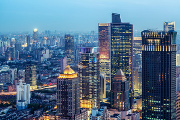 Fototapeta na wymiar Aerial view of Shanghai
