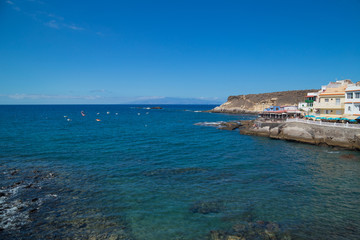 Small village La Caleta in south of Tenerife island. This village attracts a lot of tourists.